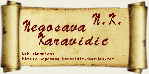 Negosava Karavidić vizit kartica